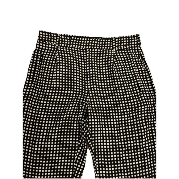 Equipment Bergen Checked 100% Silk Crop Pants Size 6 - Picture 3 of 7